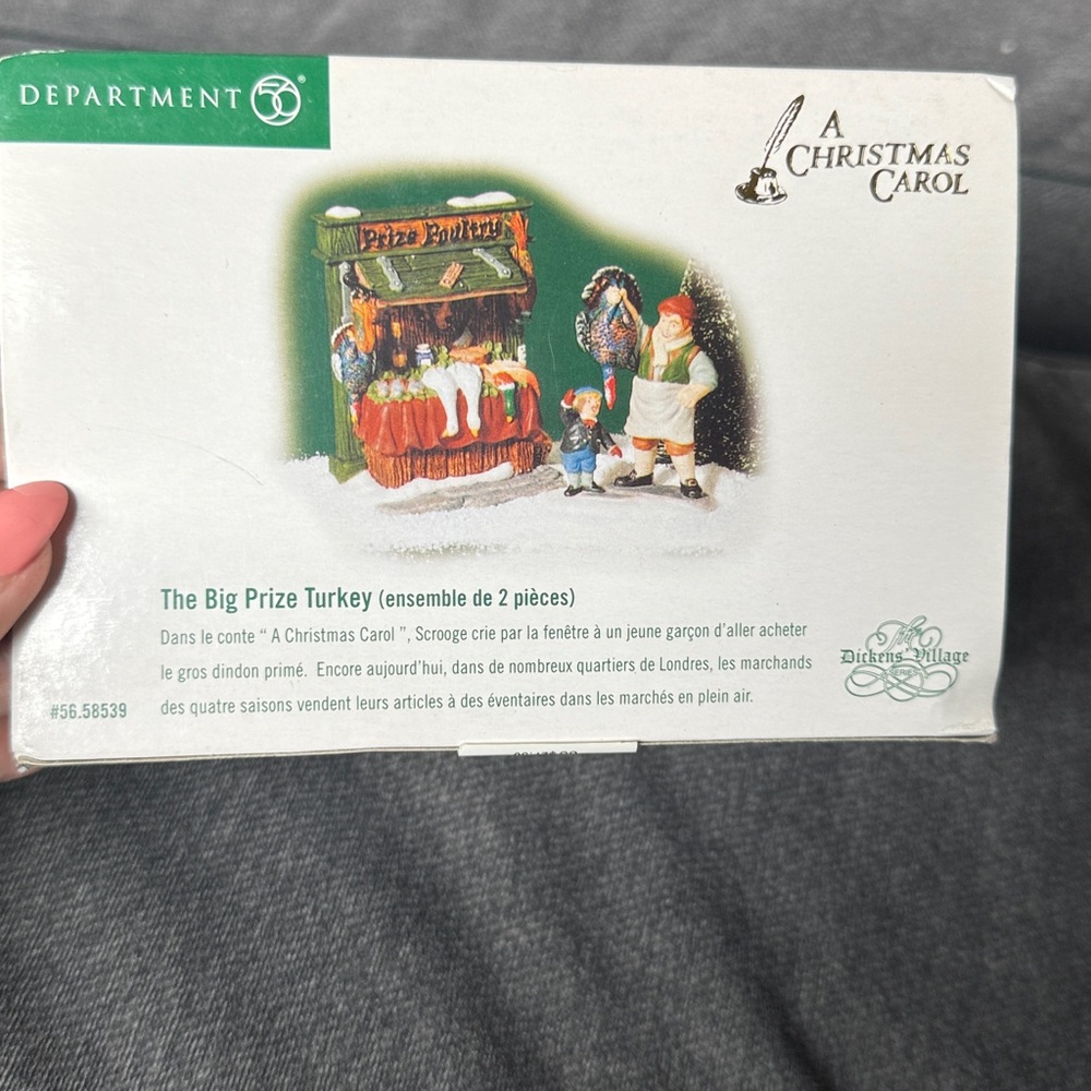 Department 56 A Christmas Carol Big Prize Turkey Set